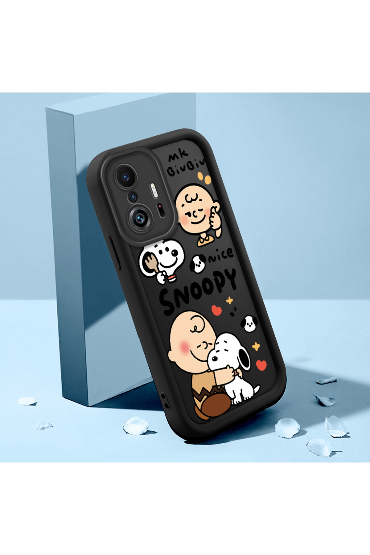 Xiaomi Mi 11T Pro/Mi 11T Compatible Black Silicone Cartoon Case Impact Protection