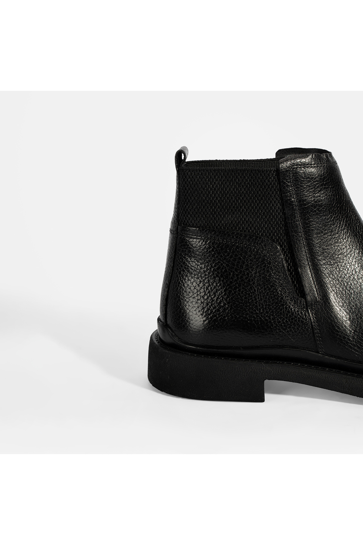 Desa  Erkek Siyah Lastik Detaylı Deri Bot - Görsel 6