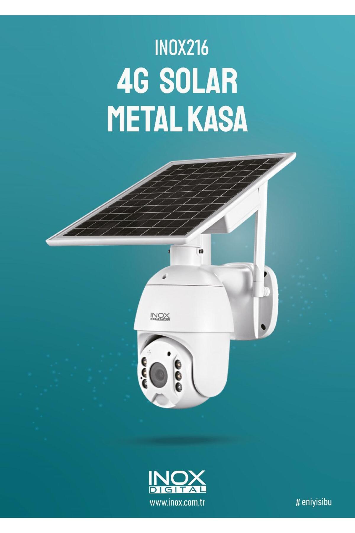 inoxdigital İNOX-216 3MP Su Geçirmez 4G SİM KART DESTEKLİ PTZ SOLAR Bulut Kayıt Destekli KAMERA