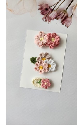 Baby Çiçekli toka seti