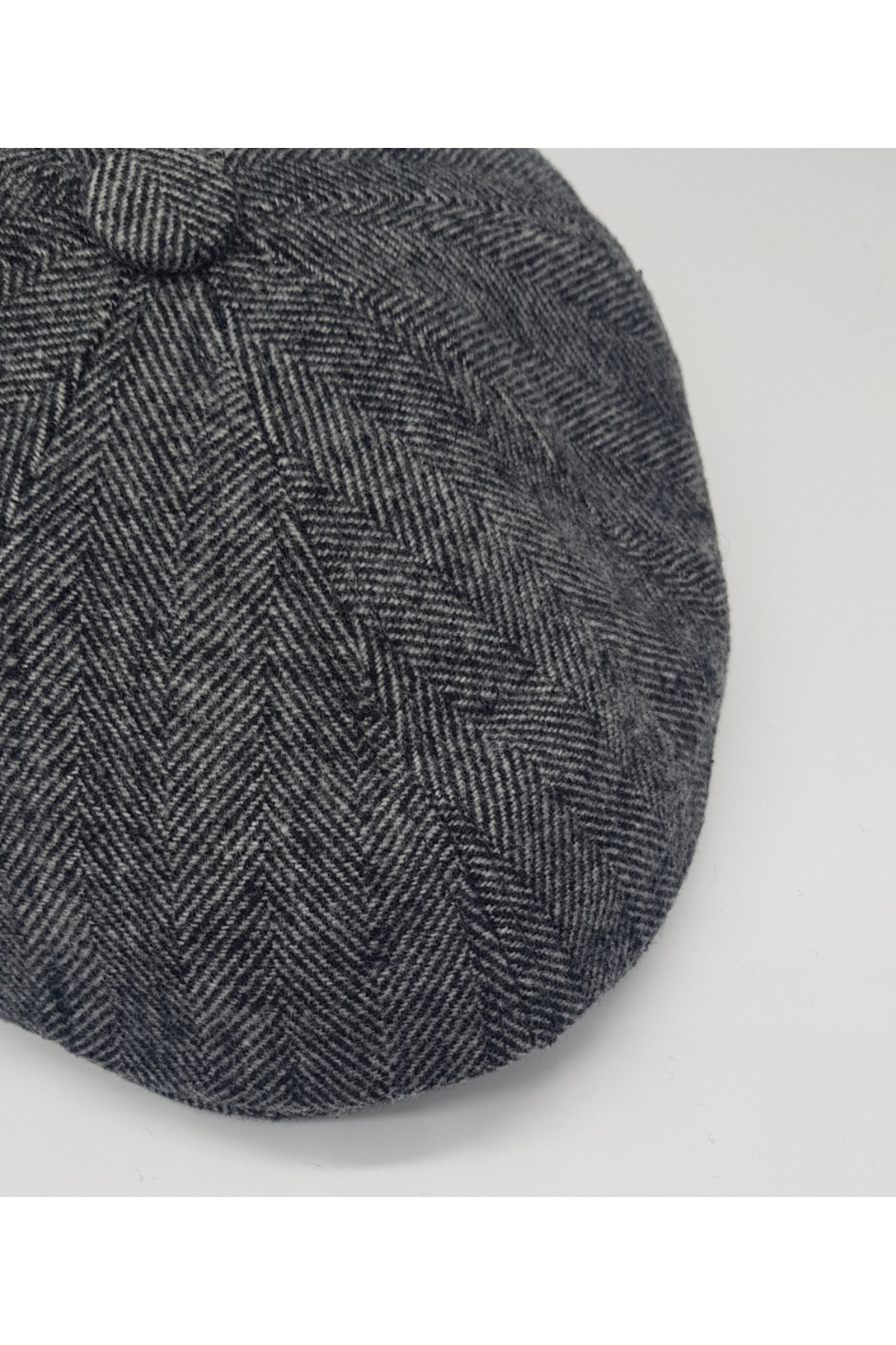 Zee  Ingiliz Tarzı Beckham Model 8 Parça Peaky Blinders Gri Renk Kasket Şapka - Görsel 4