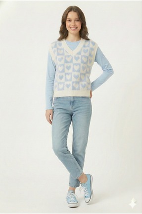 KOZİA OUTDOORS Genç Kız Süveter Renkli Yumuşacık