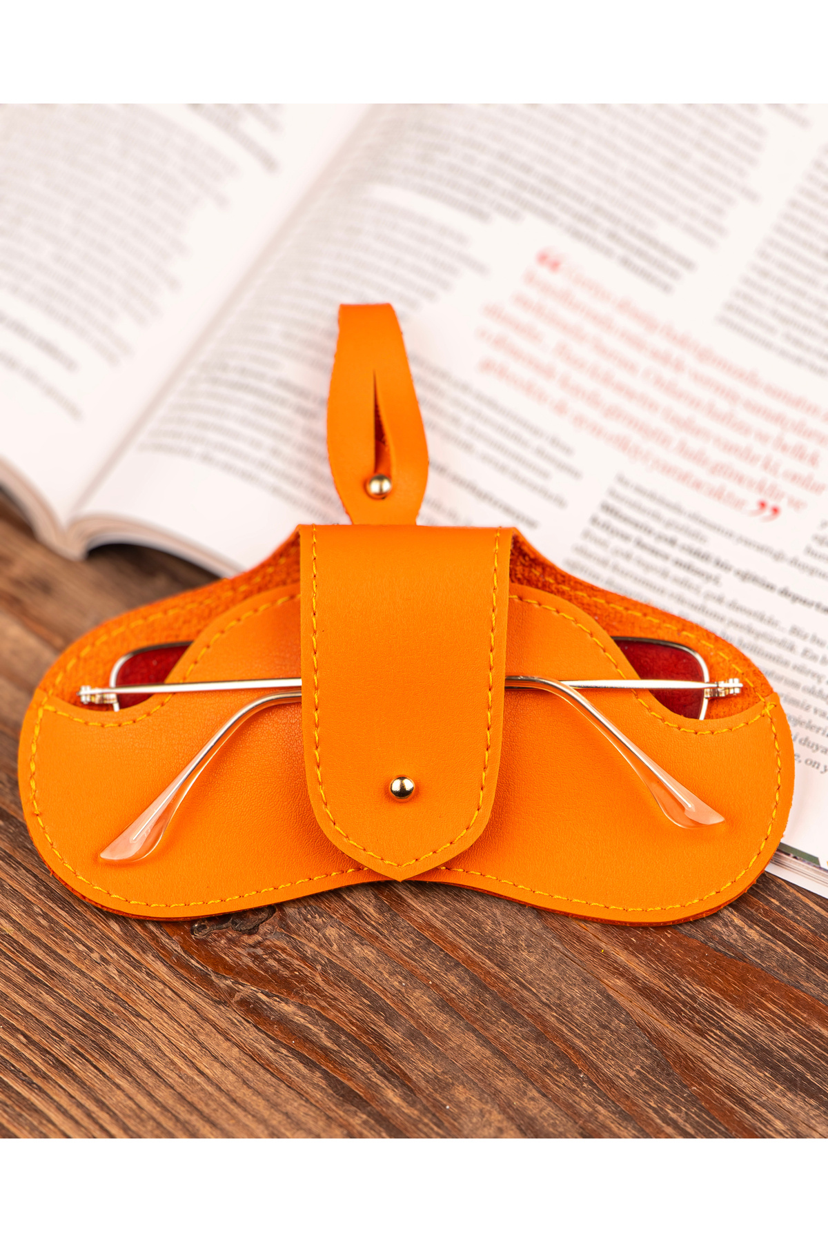 GRODERİ El Yapımı Vegan Deri Gözlük Kılıfı