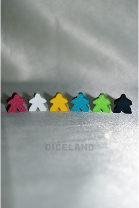 DiceLand Kutu Oyunu Meeple 6’lı Çok Renkli Set – Renkli Oyuncu Figürleri, Boa...