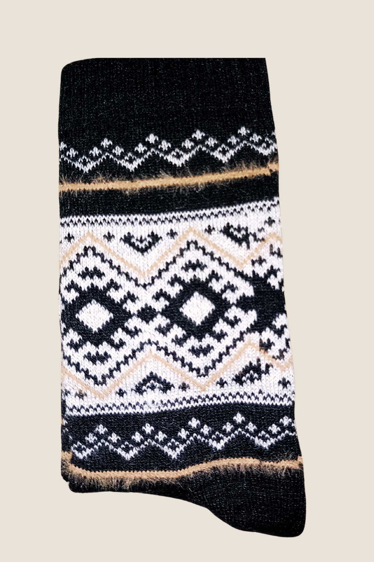 Kadın Çorap (6 Çift) Çizgili Kışlık Çorap - Motif Desenli Kalın Çorap — görsel 6 · 102832480226