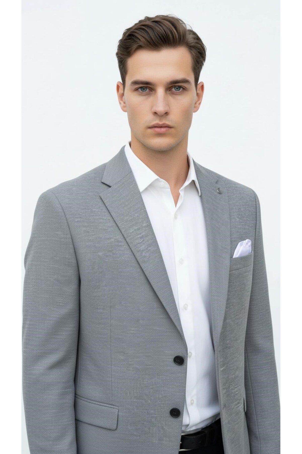 Plus Scorpion  Erkek Esnek Kumaş Slim Fit Blazer Ceket – Günlük & Ofis Şıklığı - Görsel 5