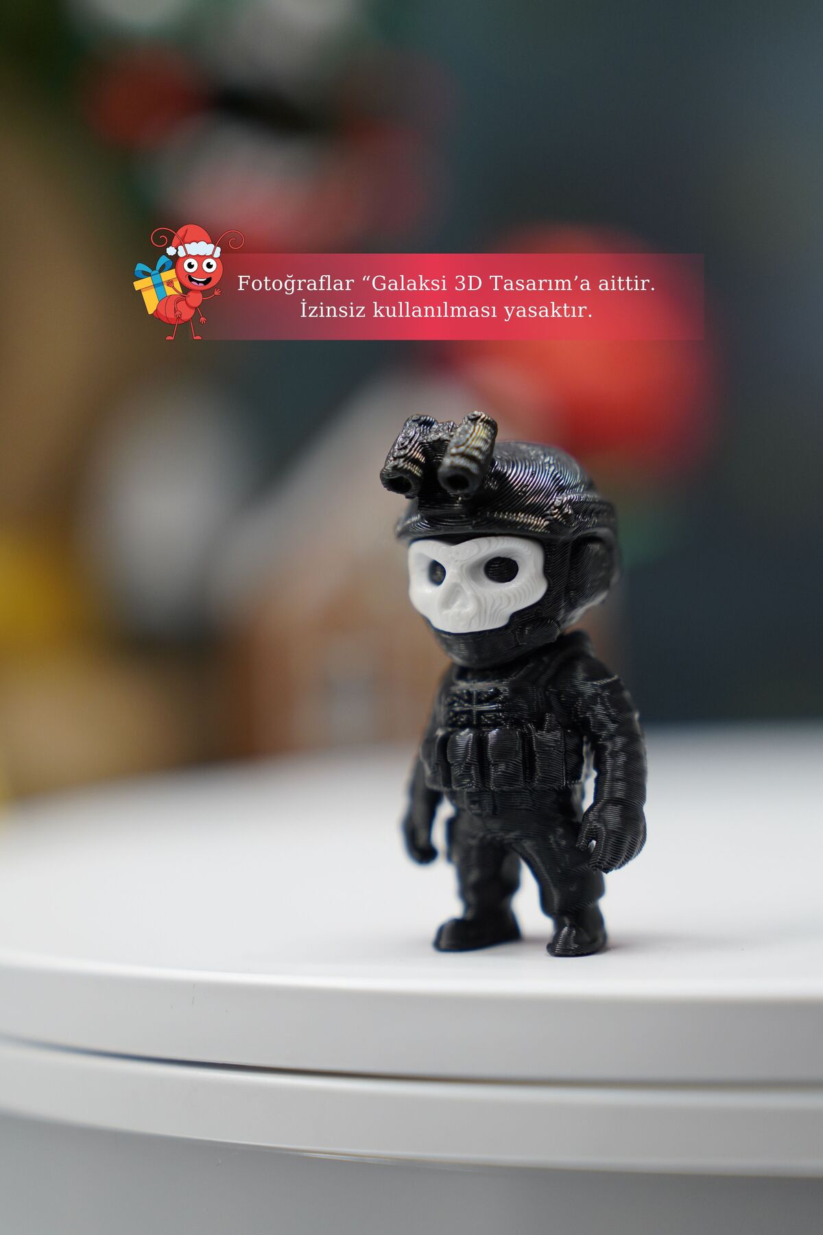 Galaksi 3D COD Ghost Karakter Figürü | Call of Duty Dekoratif Oyuncu ...