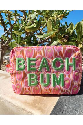 4nio Beach bum makyaj çantası plaj çantası organizer çanta seyahat çantası öz...