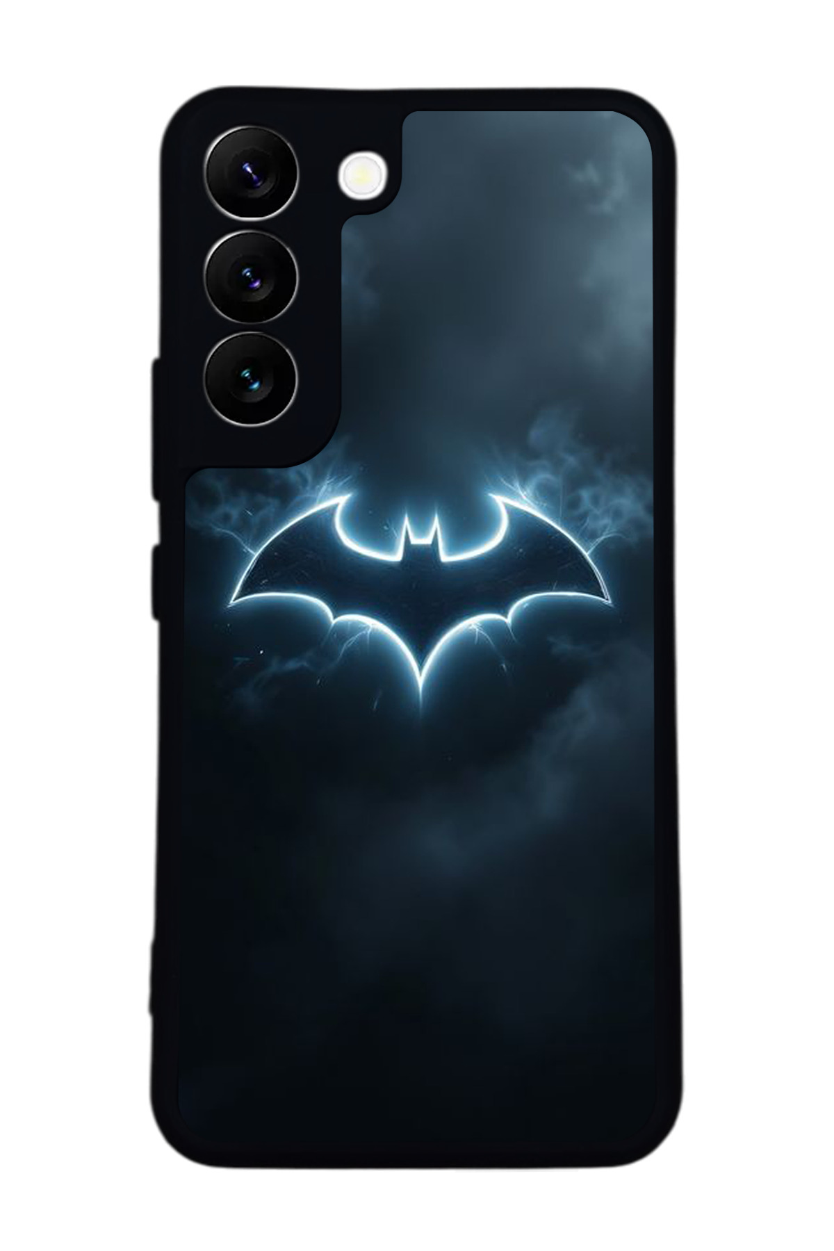 Samsung Galaxy S22 Compatible Printed, Matt Black,Soft Silicone, Protective,Shock Absorbing Cover,Case