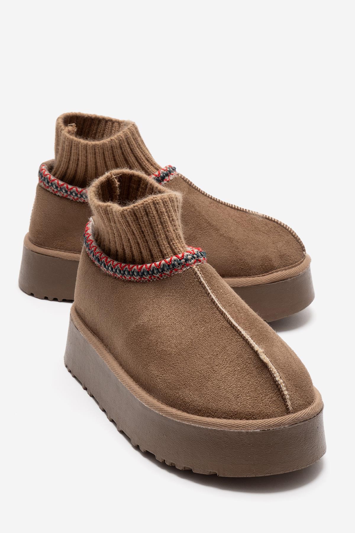 CCWAY AYAKKABI Черевики з товстою підошвою та міні-шкарпетками, темно-сірі