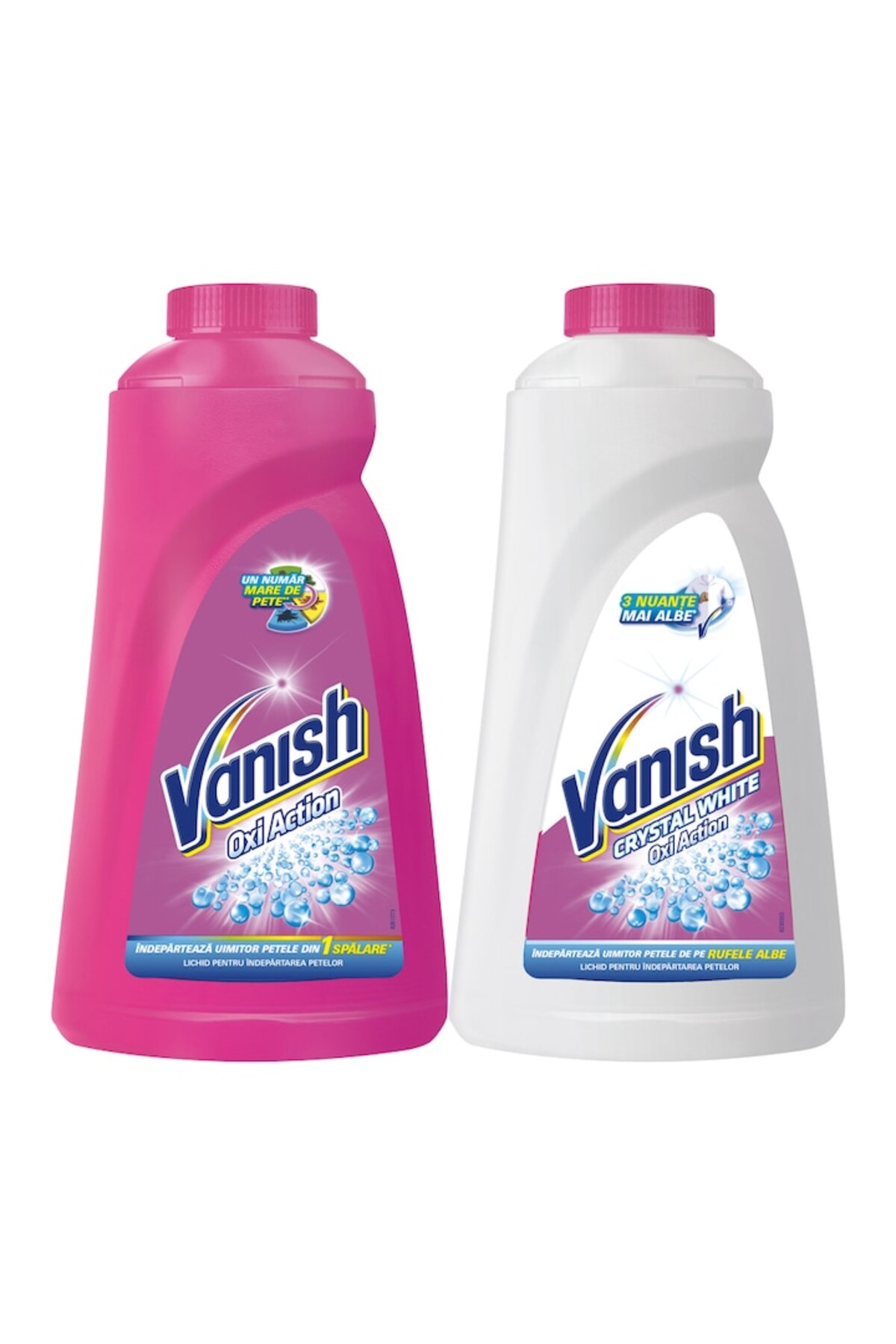 Vanish Διάλυμα Αφαίρεσης Ροζ Λεκέδων 1L + Διάλυμα Αφαίρεσης Λευκών Λεκέδων 1L