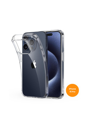 teknoway iPhone 15 PRO Sararmaz Şeffaf Silikon Kılıf