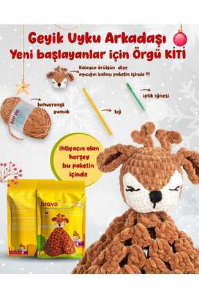 Bravo Easy Amigurumi Kit Geyik Gigi Yeni Başlayanlar İçin Videolu Kolay Anlat...
