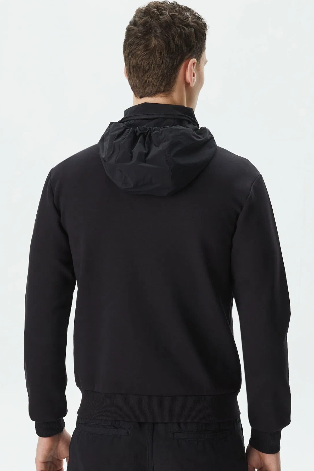 [新品]Hoodie Slimカットトップス　ブラック Lacoste Men's Full Zip Hoodie Sweatshirt Erkek Kapüşonlu Tam
