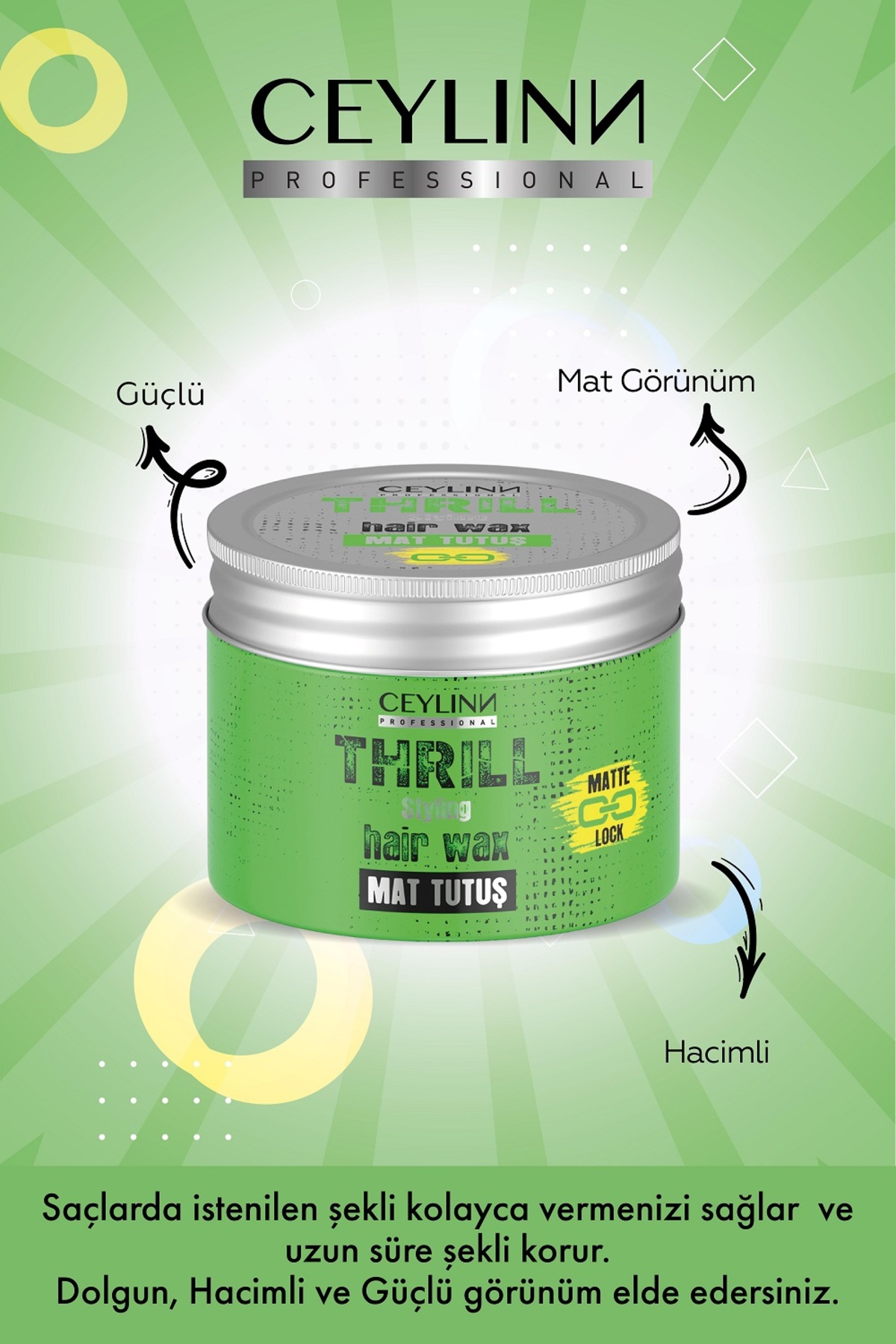CEYLINN THRILL WAX 150 ML MAT TUTUŞ — STK06905 — تصویر 2 از 2