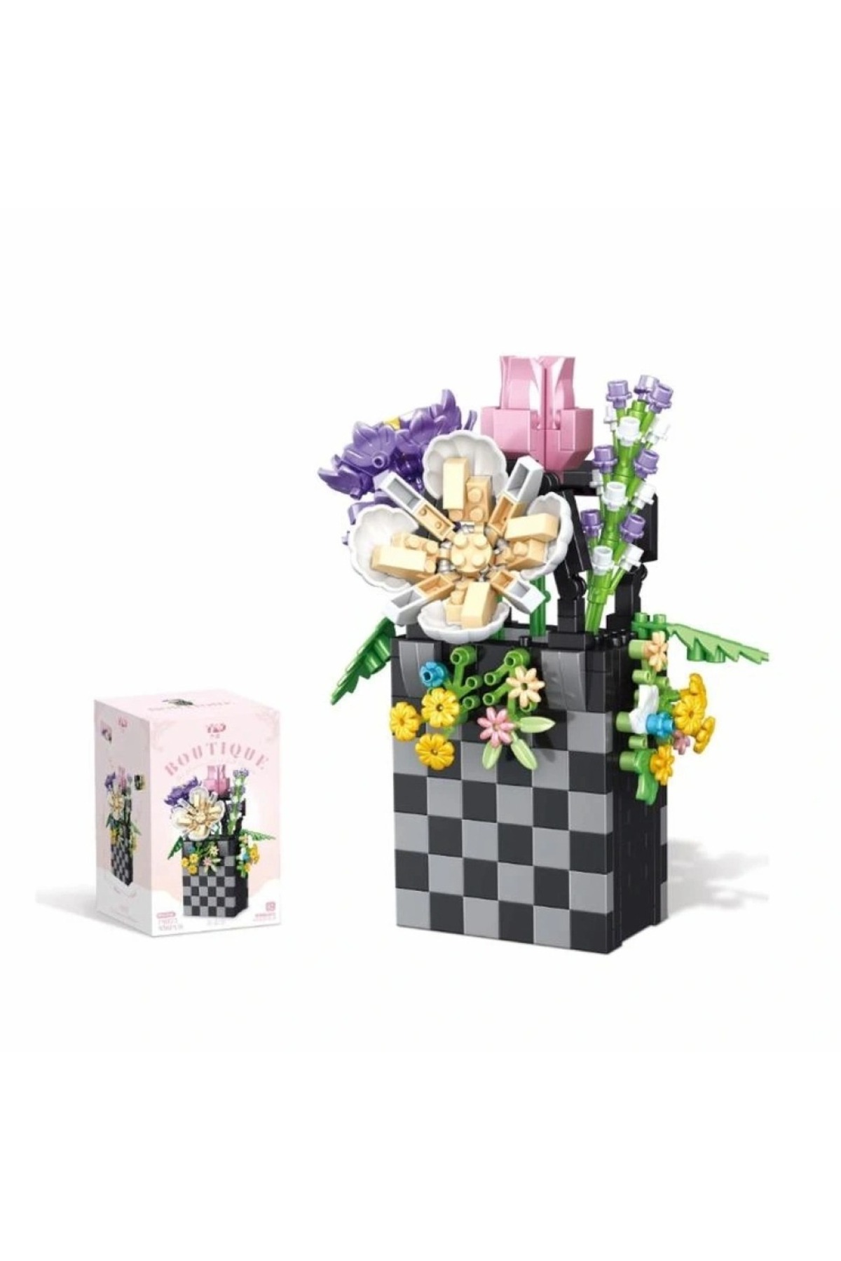 مجموعه بوتیک بوکه: P1073 | ۵۵۶ قطعه | بالای ۶ سال | ماکت گل ۱۱ سانتی‌متری