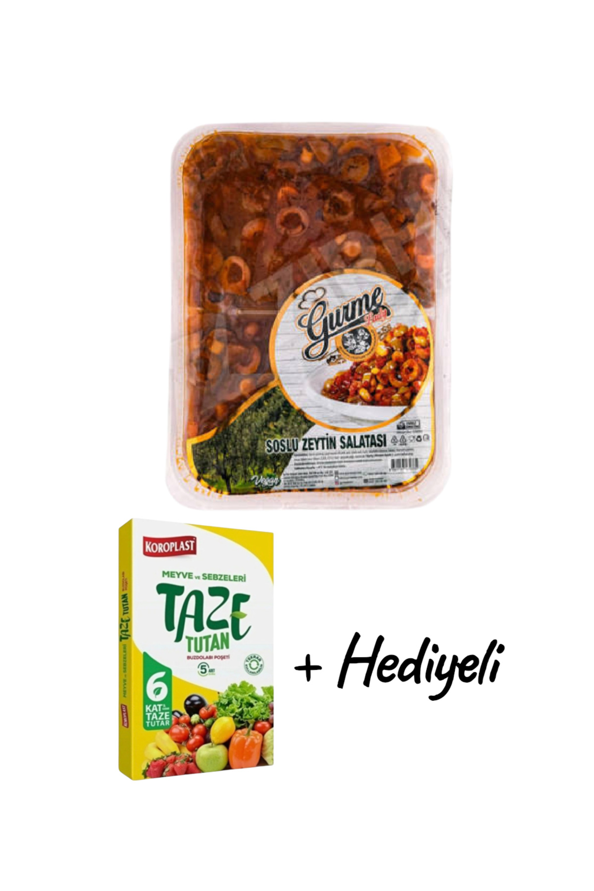 KMS HOME Gurmelady Soslu Yeşil Zeytin Salatası Ege Soslu 200 gr