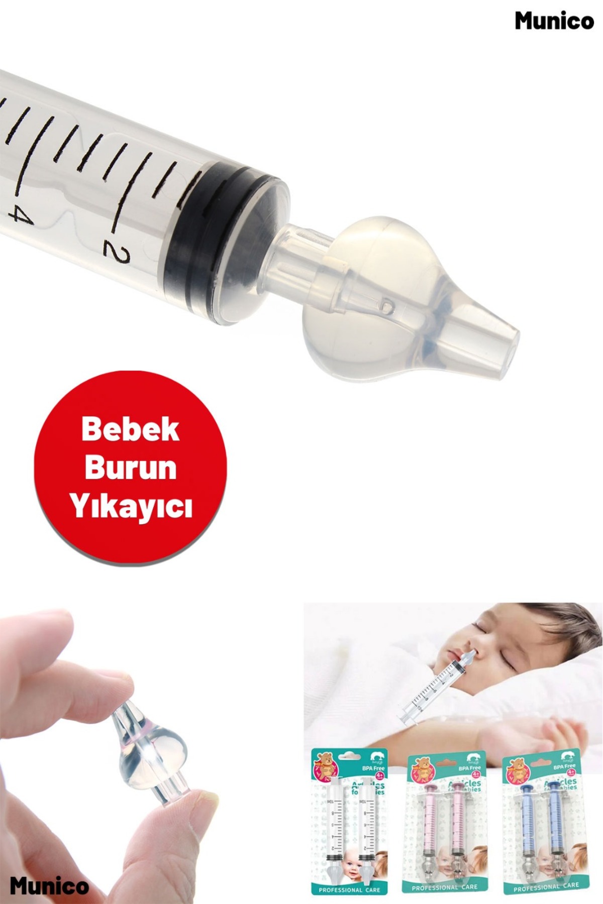 Munico Manuel Burun Temizleyici – 10 ml Kapasiteli, Yeniden Kullanılabilir Nazal Şırınga fotoğrafı 4 (önizleme)