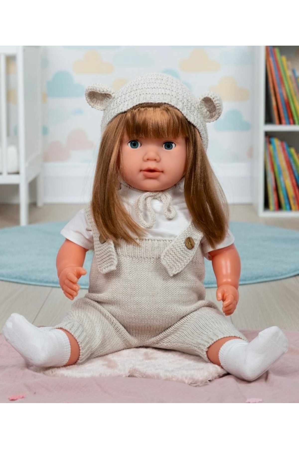 ŞAŞKIN HOUSE KONUŞAN SEVİMLİ ET BEBEK & 65 CM SEVİMLİ SESLİ OYUNCAK BEBEK & EĞİTİCİ VE UYKU ARKADAŞI fotoğrafı 3 (önizleme)