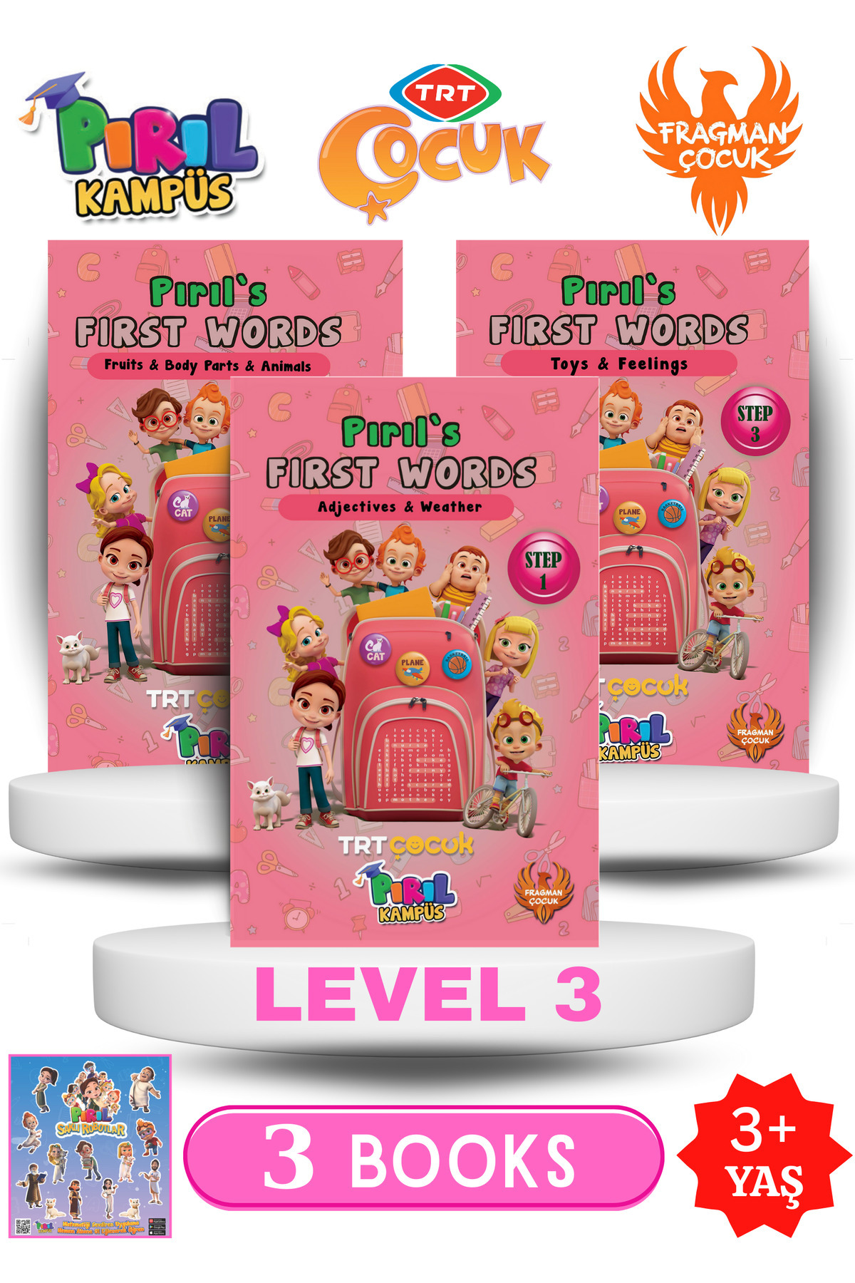 Pırıl’s First Words Level 3 – Uygulama Destekli 3 Kitaplık İngilizce Set (3+)