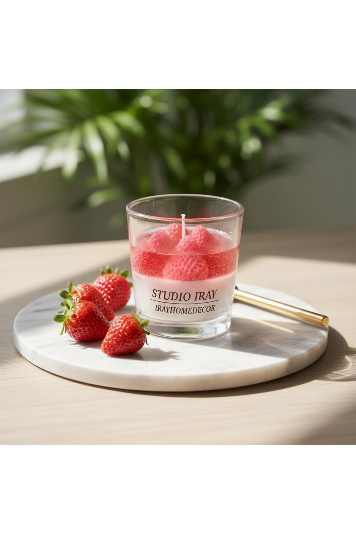 Strawberry Scented Decorative Candle