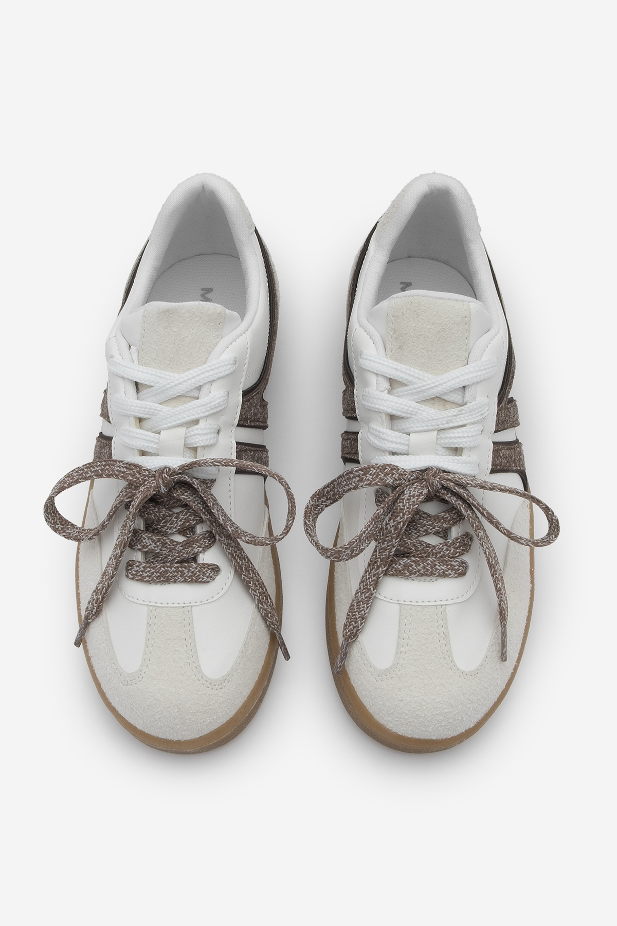 Marjin  Kadın Sneaker Retro Çift Bağcıklı Spor Ayakkabı Forden Kahve - Görsel 6