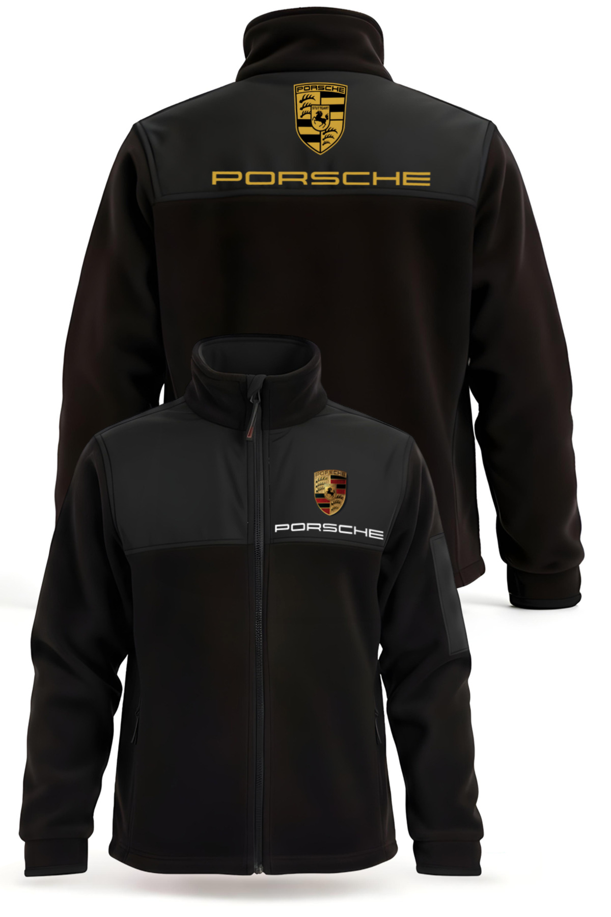 پشم گوسفند لباس کار سرد و ضد باد چاپ شده PERSCHE — مشکی vizyonporsche