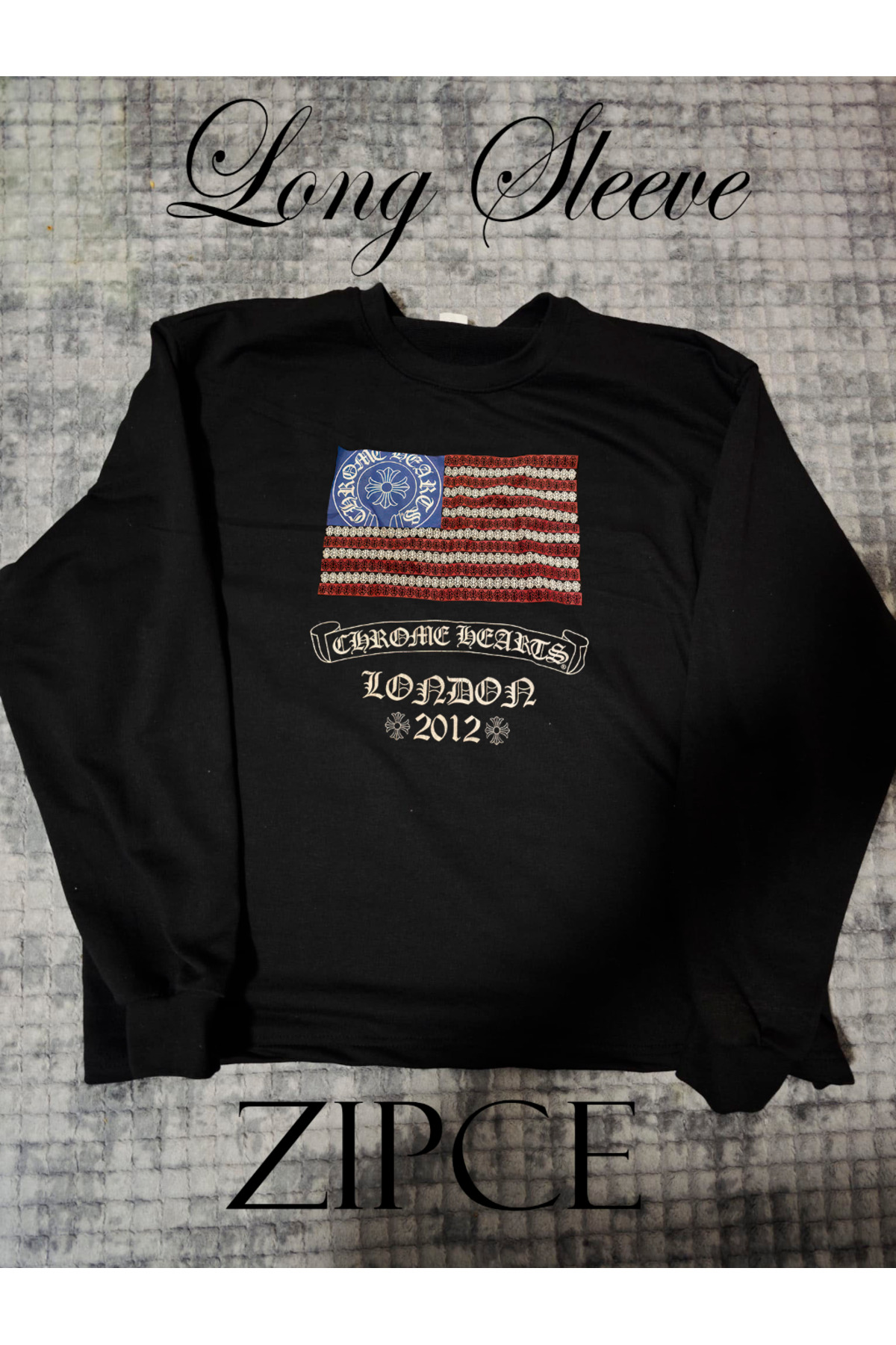 StartMore  Chrome Supertee Design Vintage Y2K Harujuka Long Sleeve Sweat Dijital baskılı