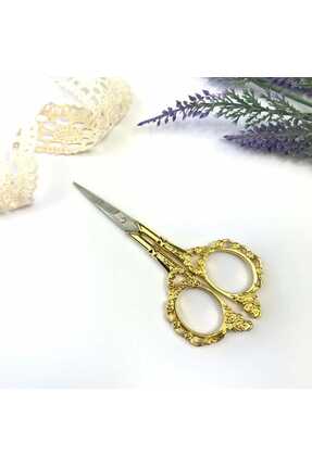 DM ONLINE Stainles Steel Gold Vintage Model Nişan Söz Kesme Makası