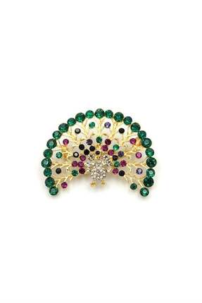 MENESSA Tavus Kuşu Broş - Altın