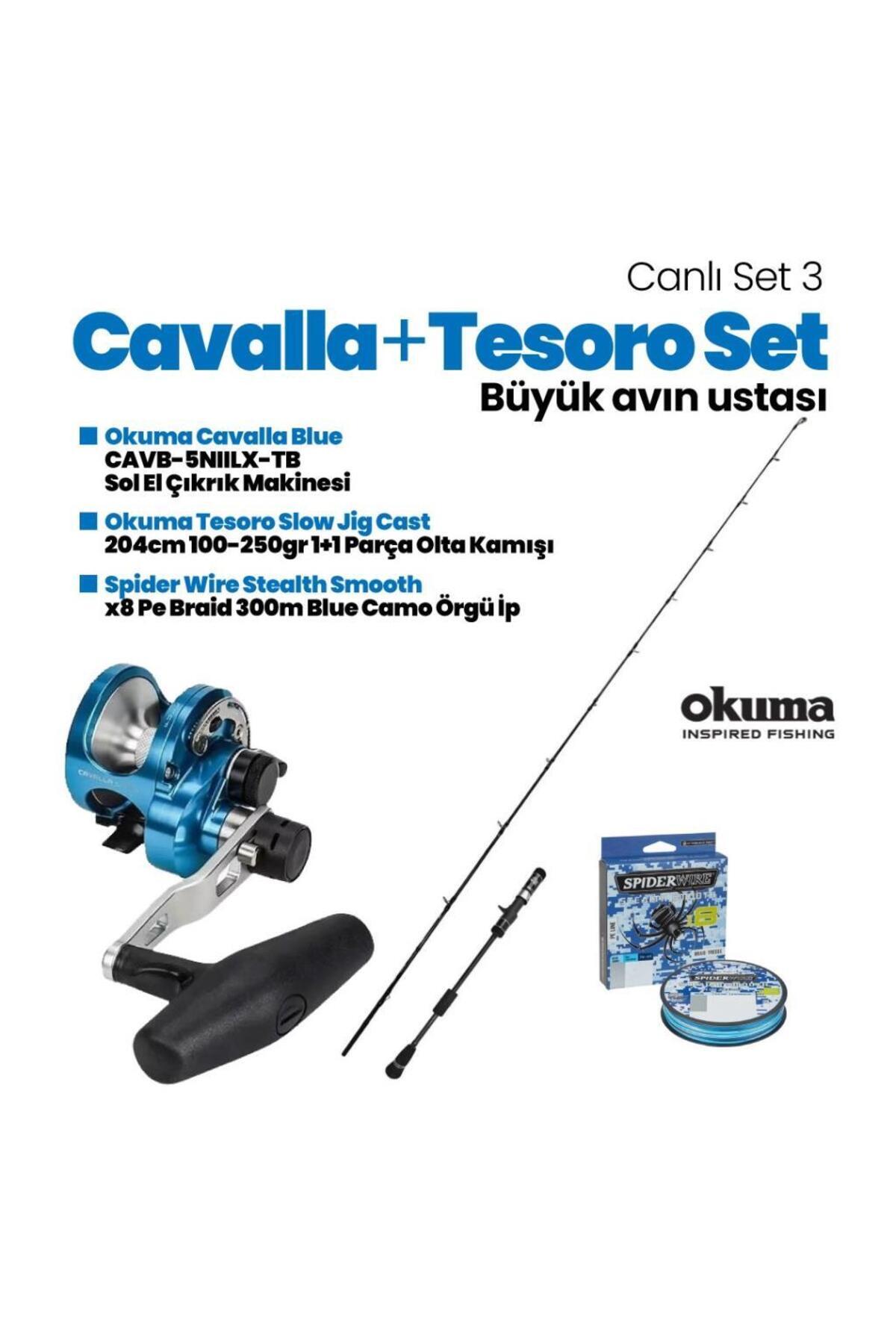Okuma Tesoro Slow Jig Tetikli 204cm Kamış - Cavalla Blue CAVB-5NIILX-TB Sol El Çıkrık Set