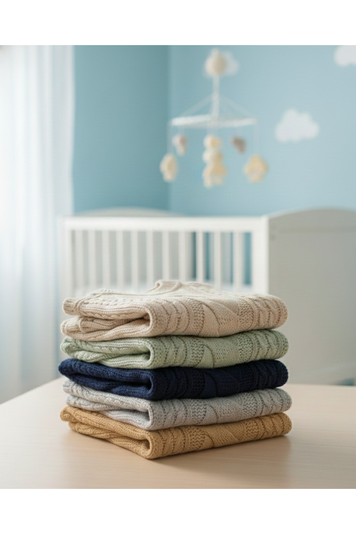 Nimini Kids Örgü Model Modern Bisiklet Yaka Unisex Bebek Kazak (0-2 Yaş) fotoğrafı 6 (önizleme)