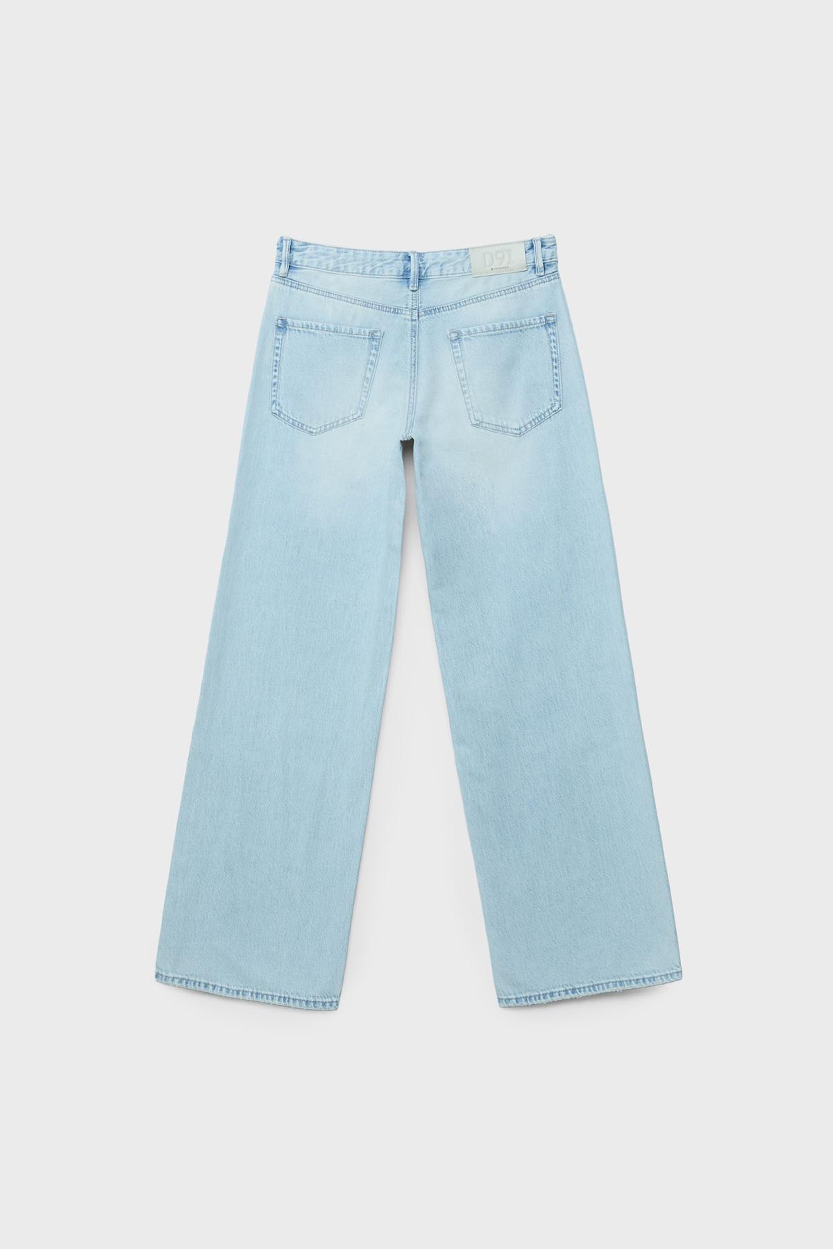 Stradivarius  D91 düşük bel geniş paça jean - Görsel 7