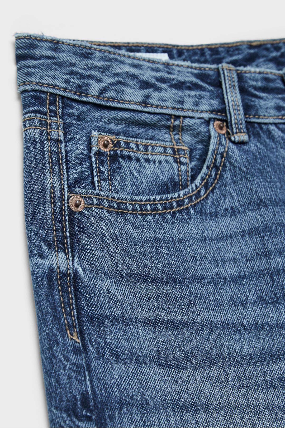 Stradivarius  D92 straight fit geniş paça jean - Görsel 8