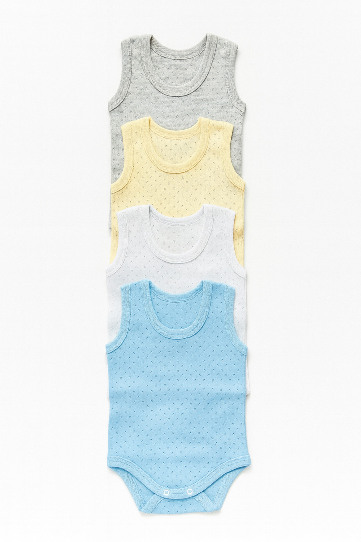 Vivolas Erkek & Kız Bebek 4’lü %100 Pamuk Jakarlı Atlet Body Zıbın Seti 0-4 Yaş fotoğrafı 4 (önizleme)