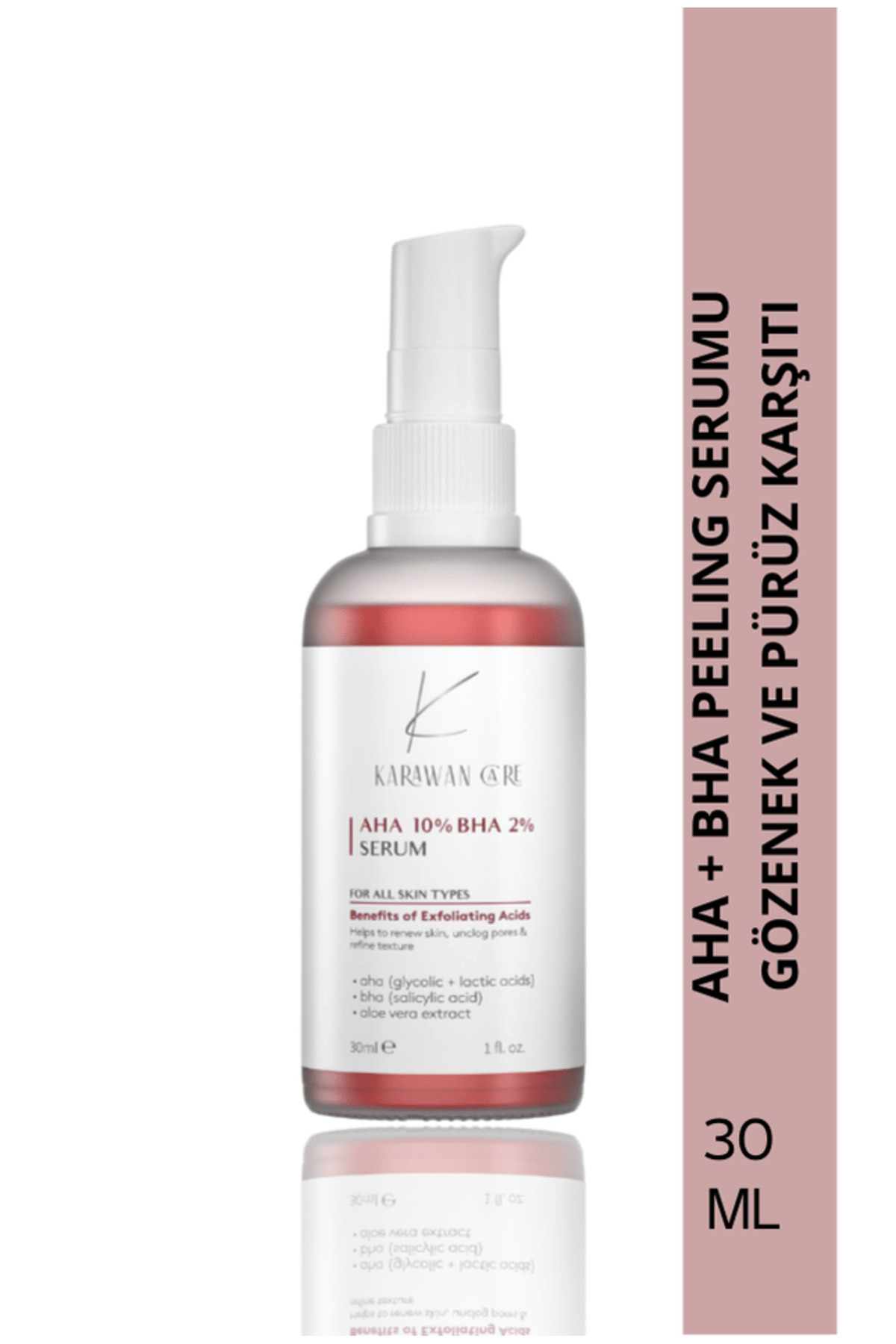 AHA 10% + BHA 2% Canlandırıcı Kırmızı Peeling Serum & Cilt Tonu Eşitleyici 30ml — KC-20250007