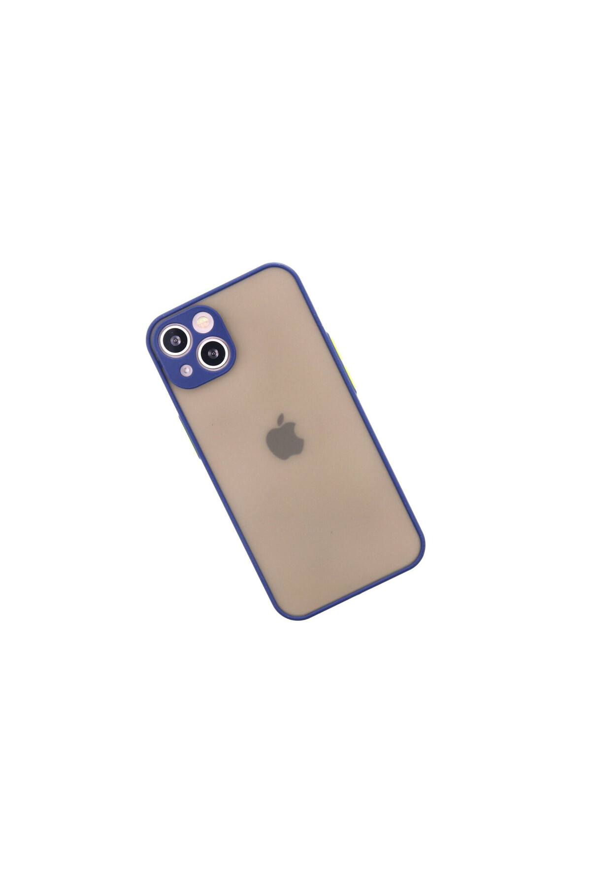 iPhone 13 Mini İçin Uyumlu Buzlu Tasarım Renkli Tuş Mat Tasarım Sararmaz Kılıf