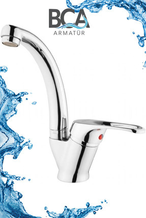 BCA Armatür Mix Kuğu Kısa Borulu Lavabo Bataryası Aç Kapa Çift Su Girişli