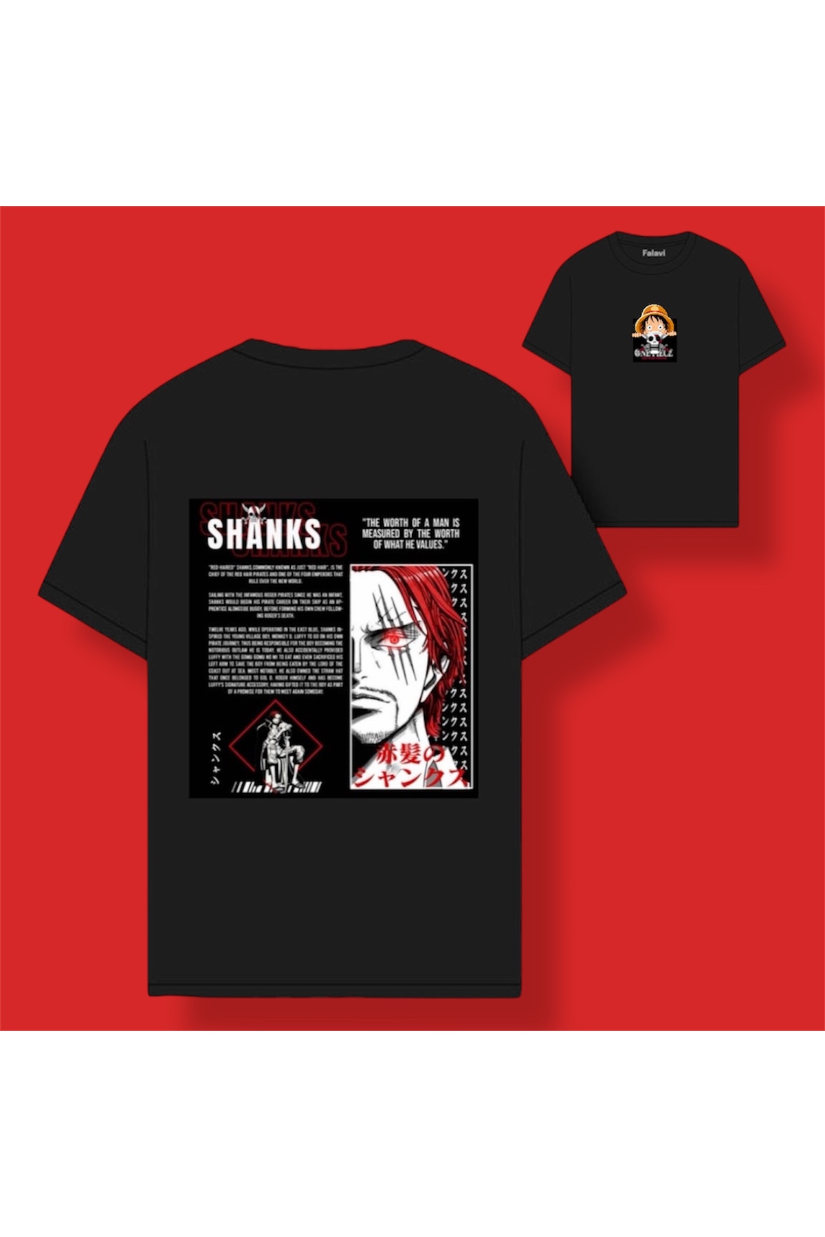 FALAVİ  One Piece Shanks Tişört