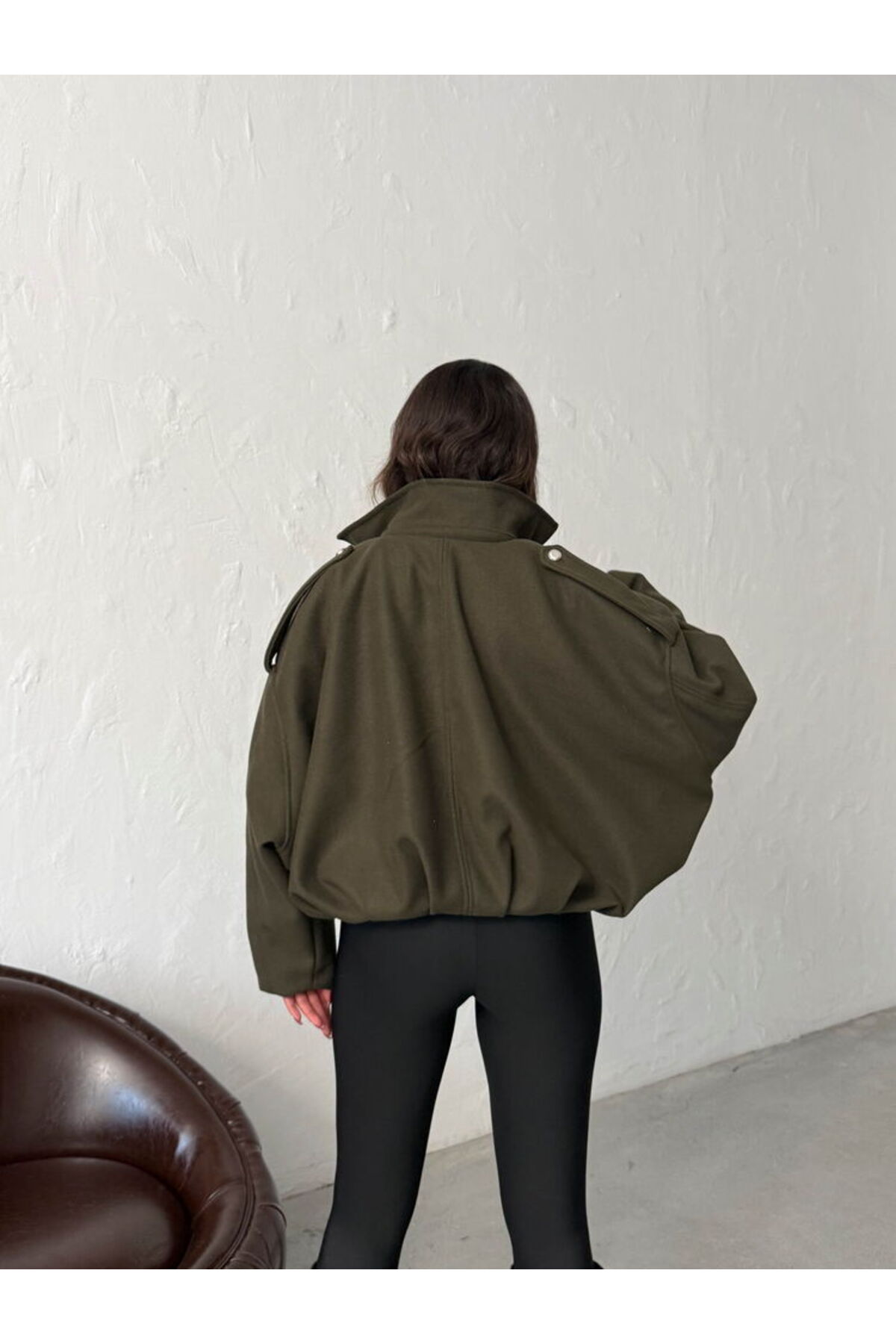 VERYMODA Kaşe Mont - Haki | F2047 görsel 5