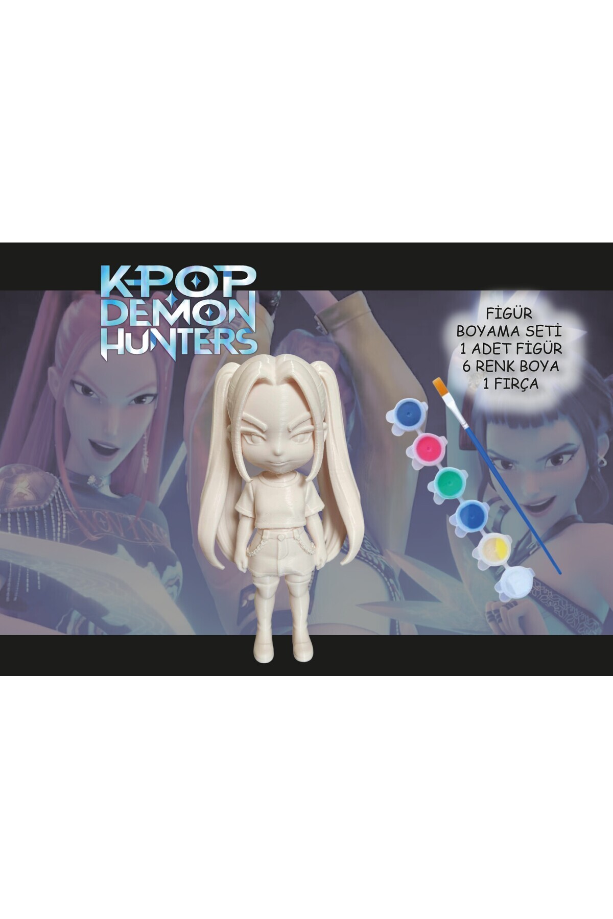 nihonwosekai K POP Demon Hunters Huntrix Mira Figür Boyama Seti