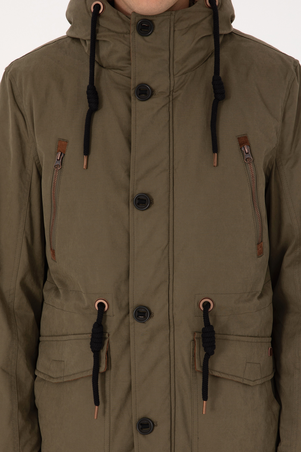 U.S. Polo Assn. Erkek Haki Kaban 50310299-VR027 görsel 6