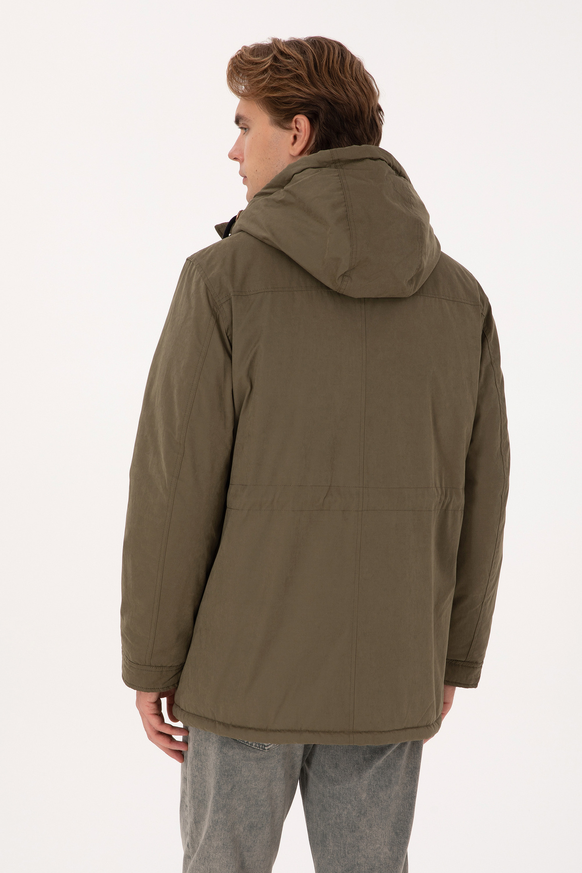 U.S. Polo Assn. Erkek Haki Kaban 50310299-VR027 görsel 5