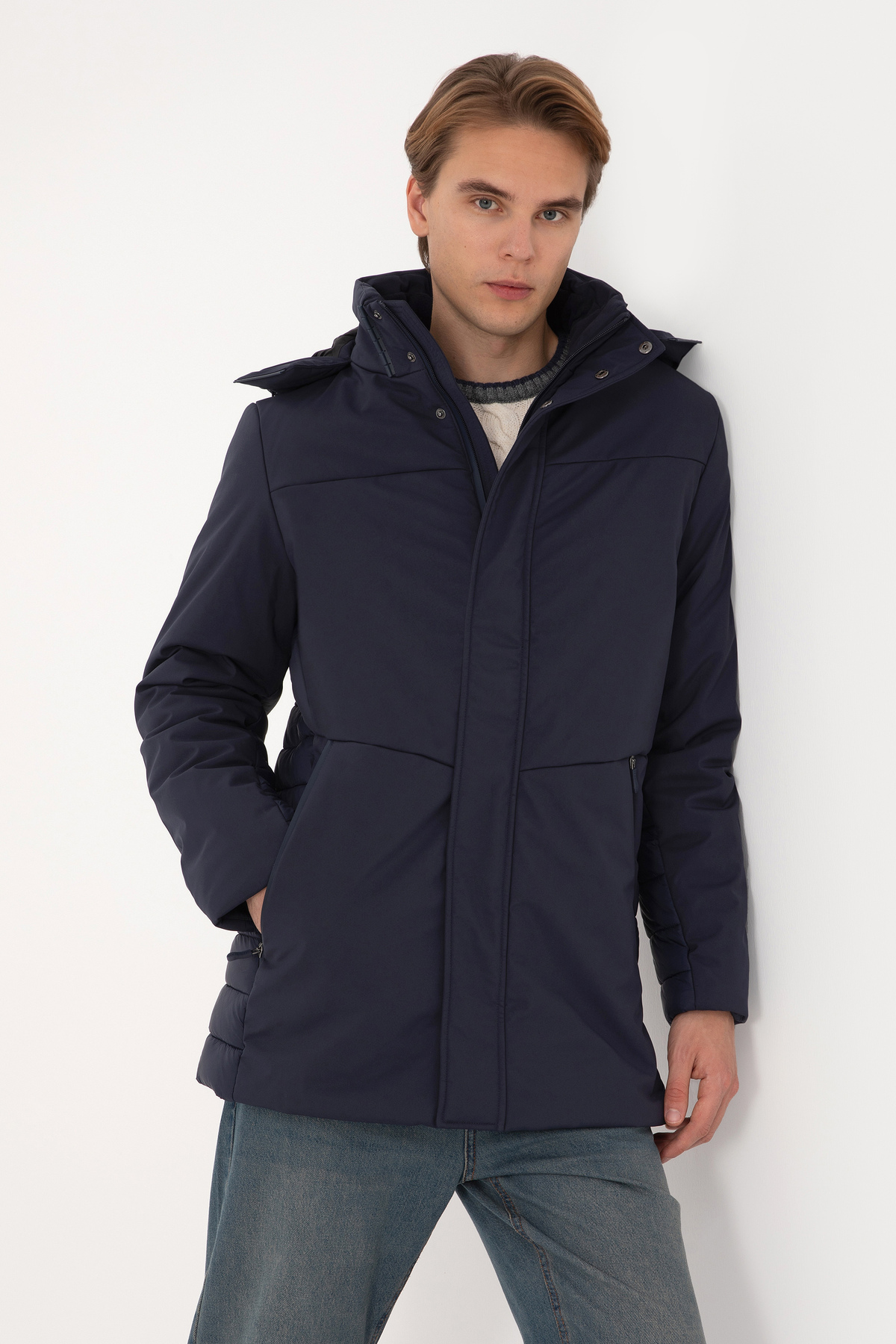 یو اس پولو کت مردانه سرمه‌ای ۵۰۳۱۰۳۱۵-VR033