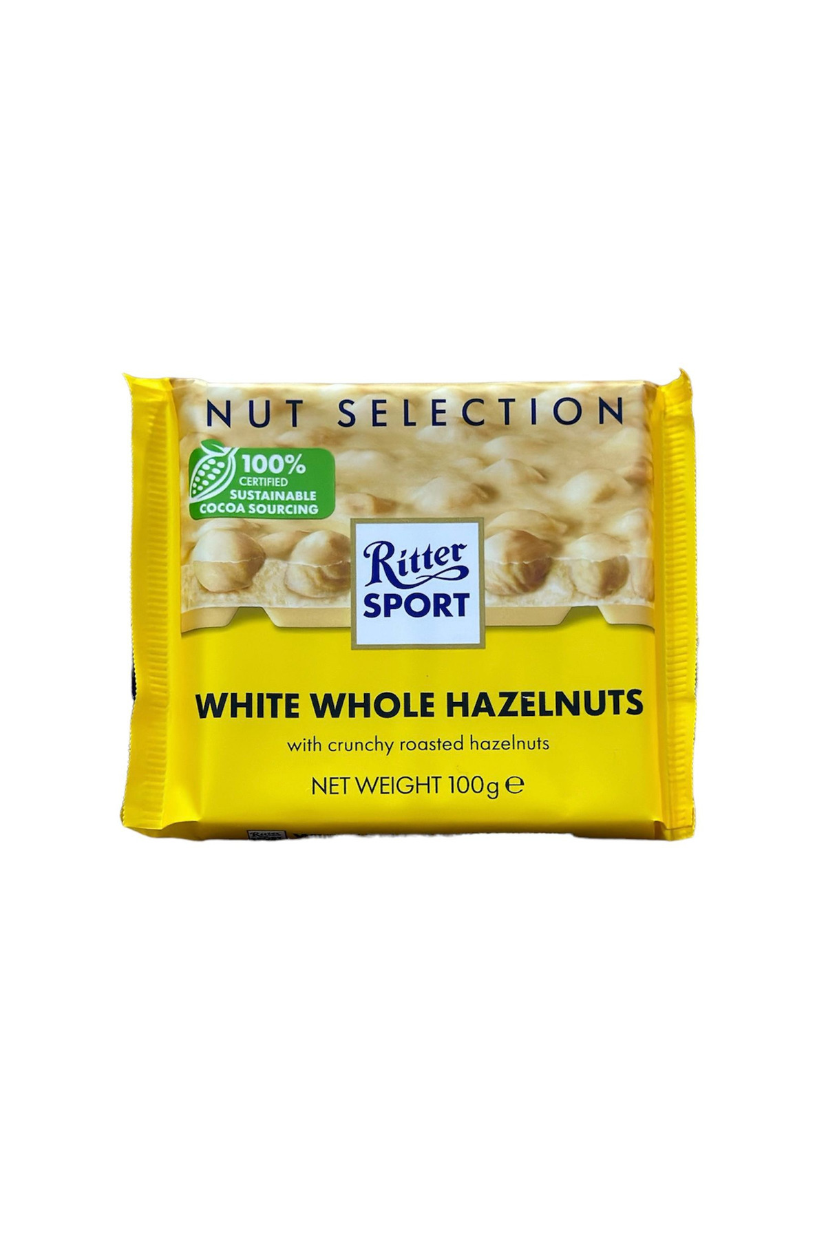 Transmed RİTTER SPORT WHİTE WHOLE HAZELNUT (TANE FINDIKLI BEYAZ) 100 GR *6'LI