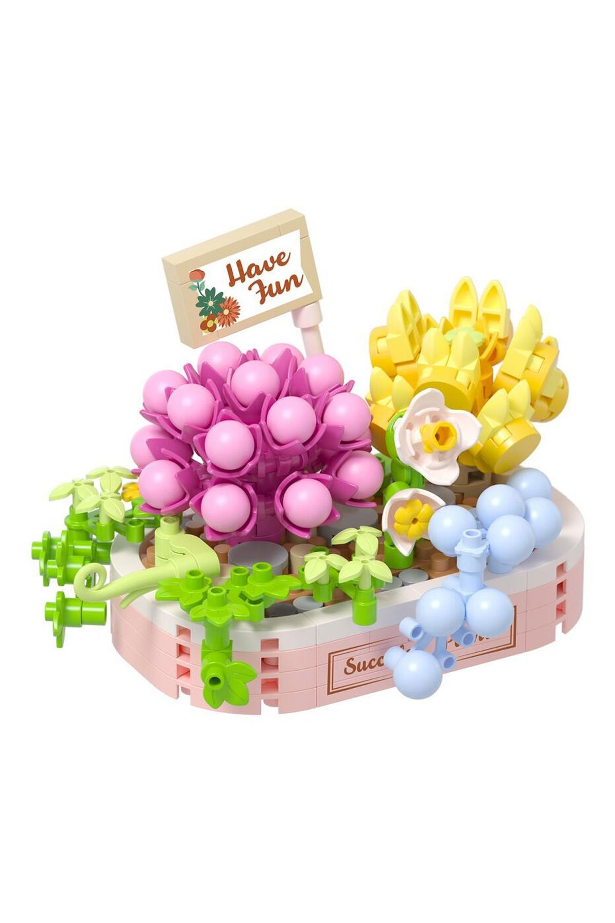 کیت ساختنی گیاهان گوشتی کبالت ۲۴۹ قطعهای – مدل گل تزئینی مینیاتوری – مناسب برای ساختن از ۶ سال به بالا