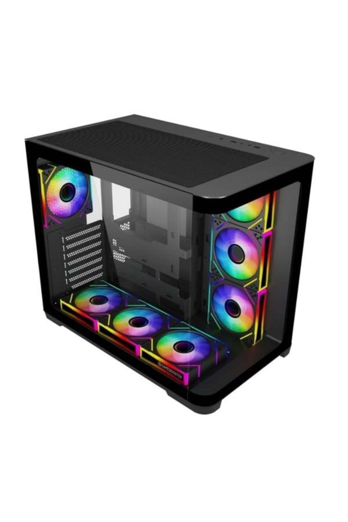 GAMEBOOSTER 850w 80+ BRONZE GB-G2852B-850W GAMING MID-TOWER PC Kasası Siyah 7-Fanlı