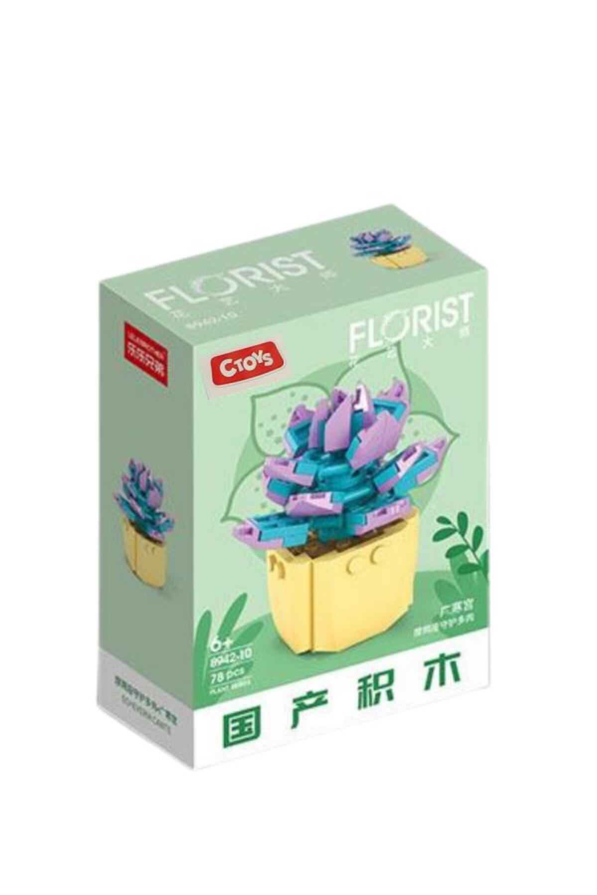 Ctoys Flower Blocks 8942-10 اچه‌وریا کانته – ست ۷۸ تکه بلوک‌های ساختنی گل (۶ سال به بالا)