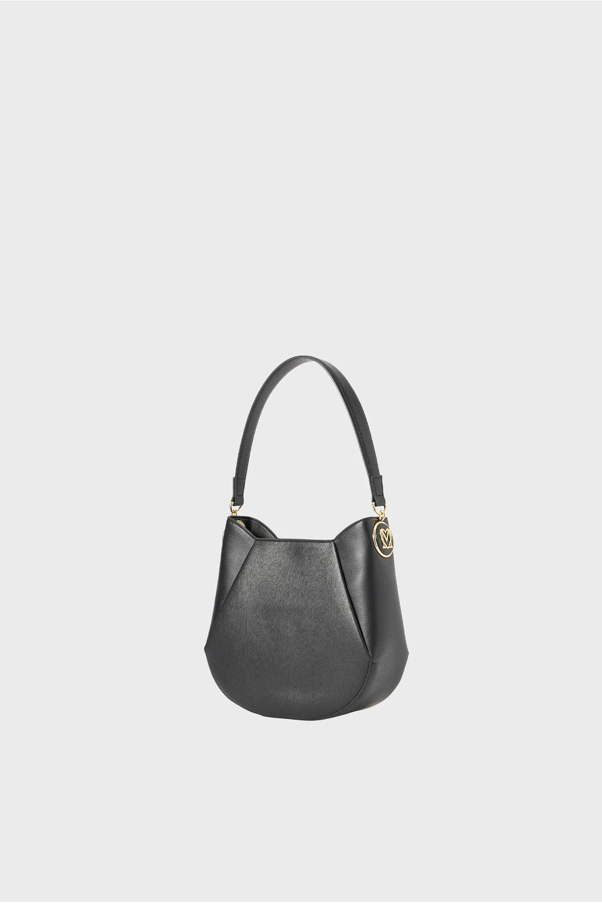 Love Moschino Kadın Metal Logo Fermuar Kapama Deri Kısa Kulp Siyah