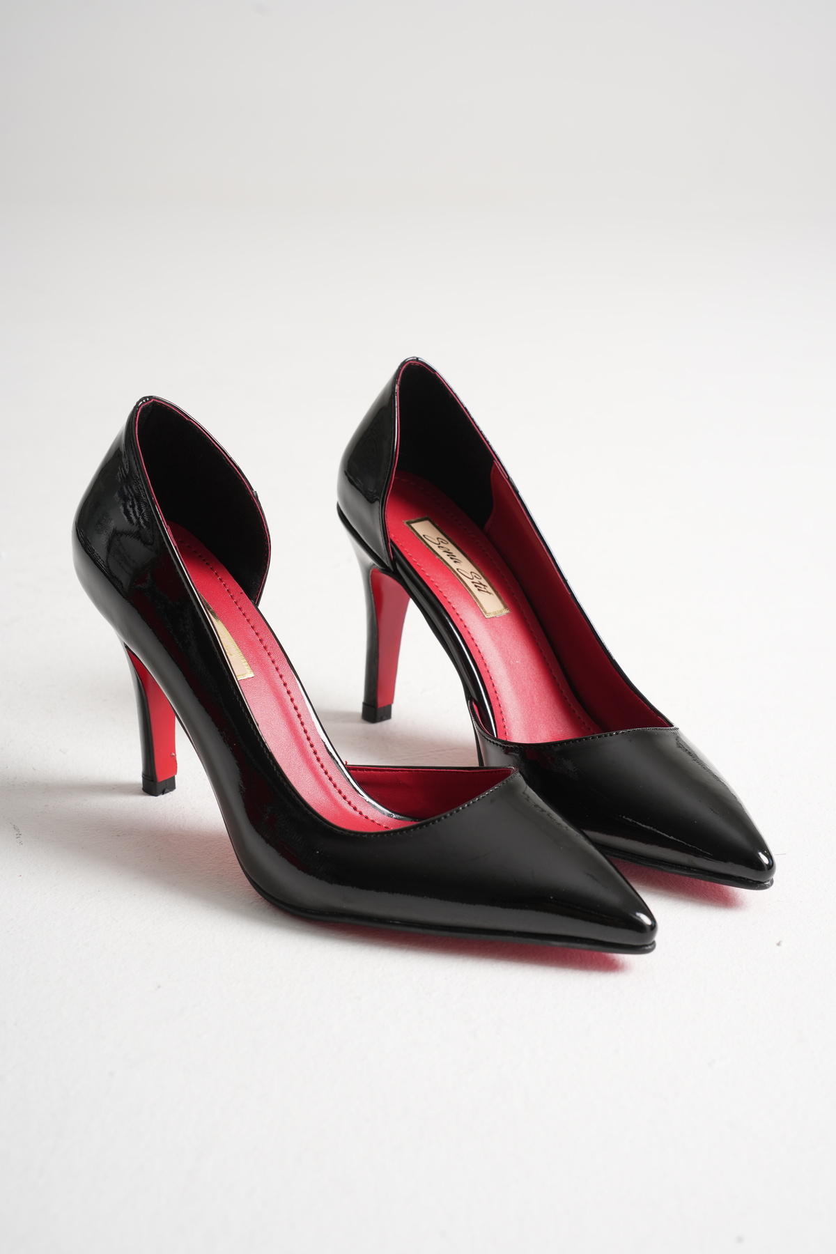 thin heeled evening dress with red sole theta open side stiletto shoes